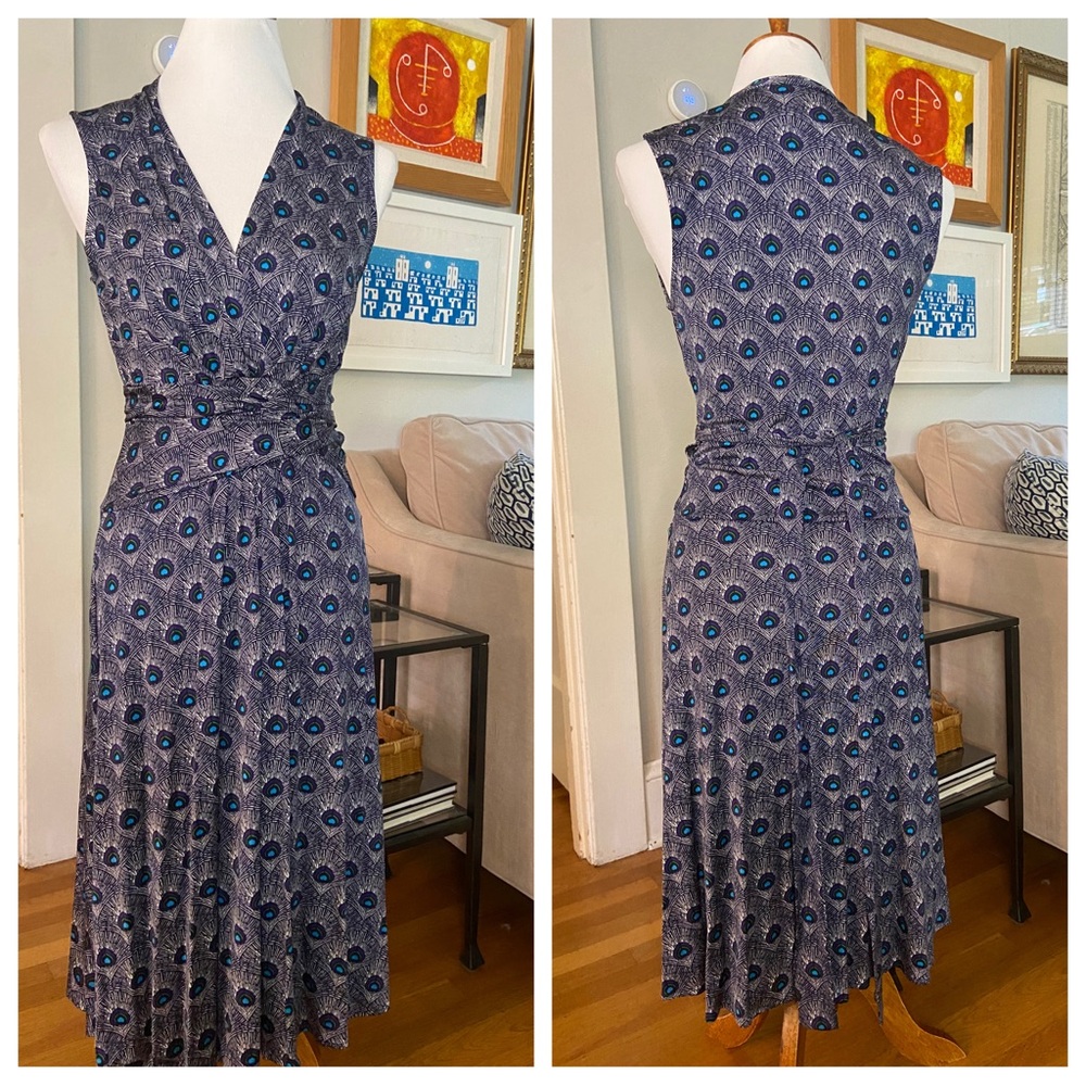 Tory Burch Silk Peacock Wrap Dress
